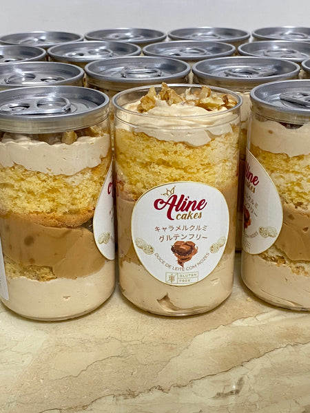 Bolo Doce de leite com nozes  Gluten Free - pote 230ml