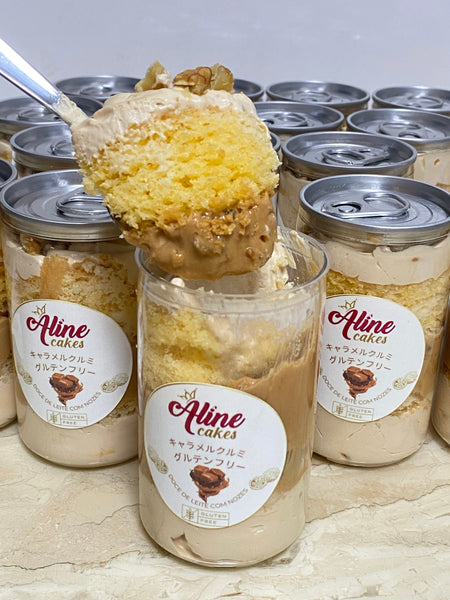 Bolo Doce de leite com nozes  Gluten Free - pote 230ml
