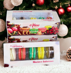 Caixa Natal com 5 macarons