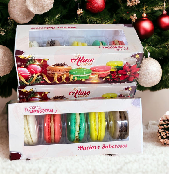 Caixa Natal com 5 macarons