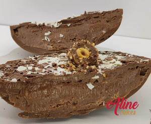 Coração de Chocolate ao Leite Recheado com recheio Ferrero rocher Gourmet 400gr~450gr